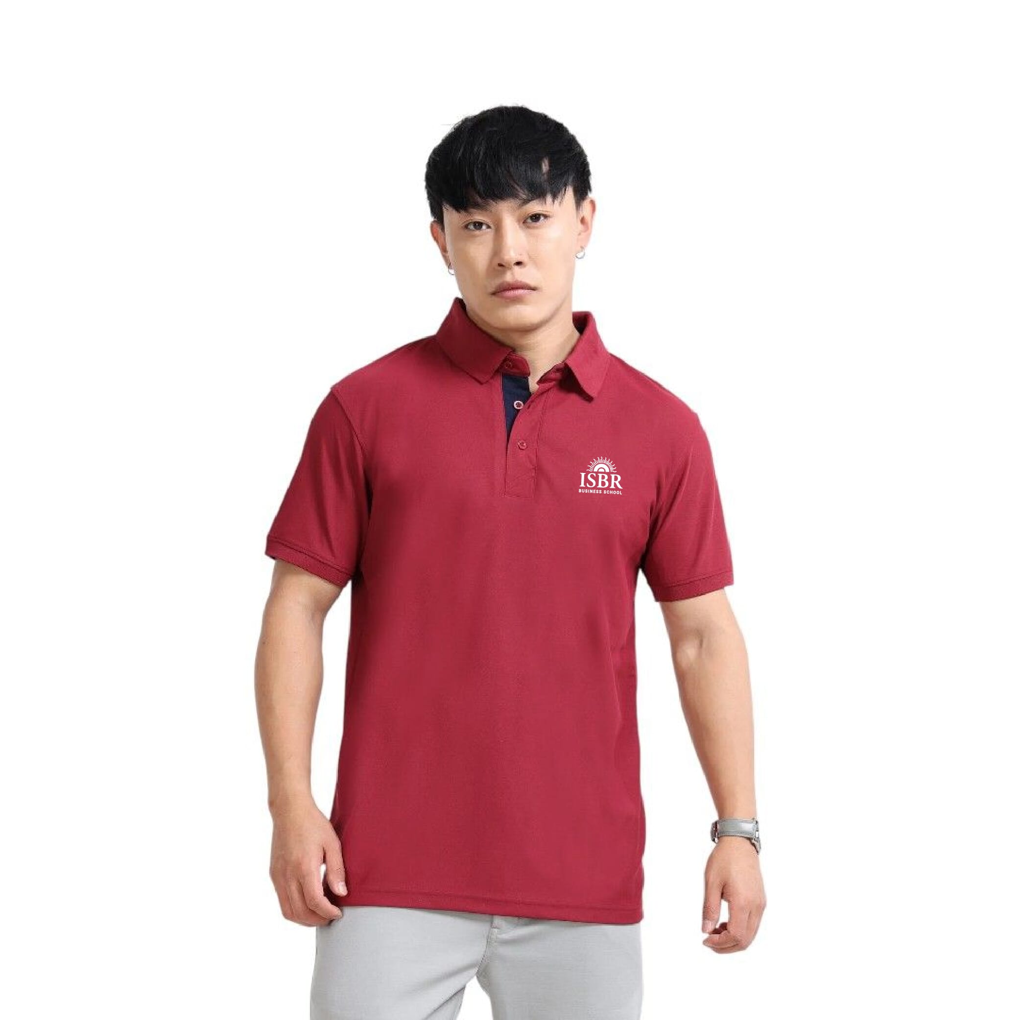 Greys&Blues AeroPiq Polo Tshirt- Maroon